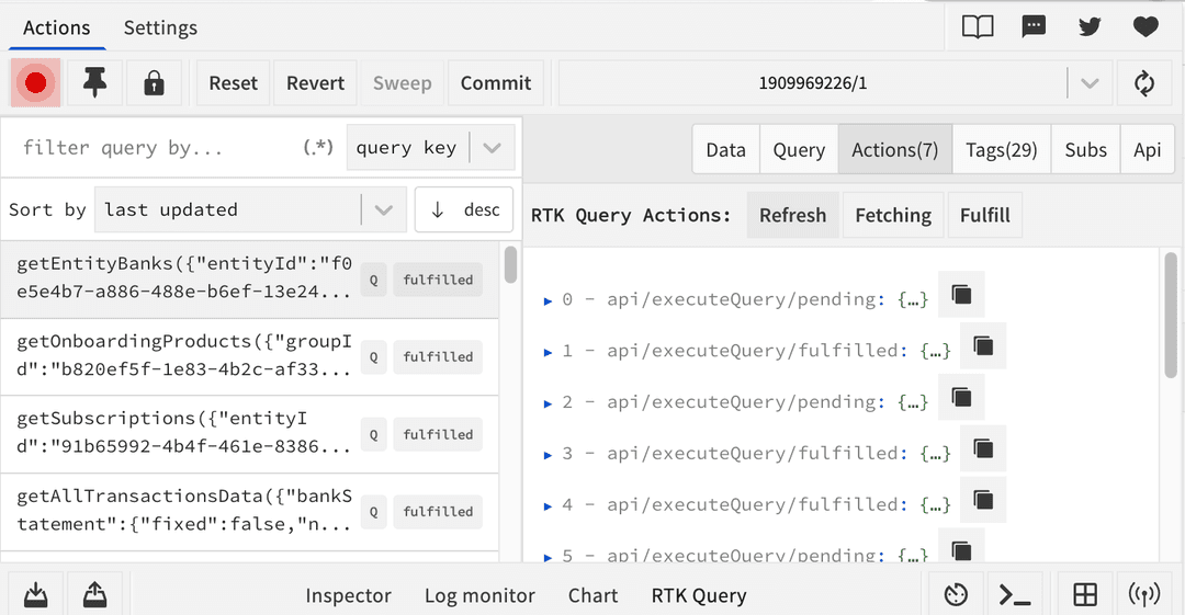 redux-devtools-extension with actions